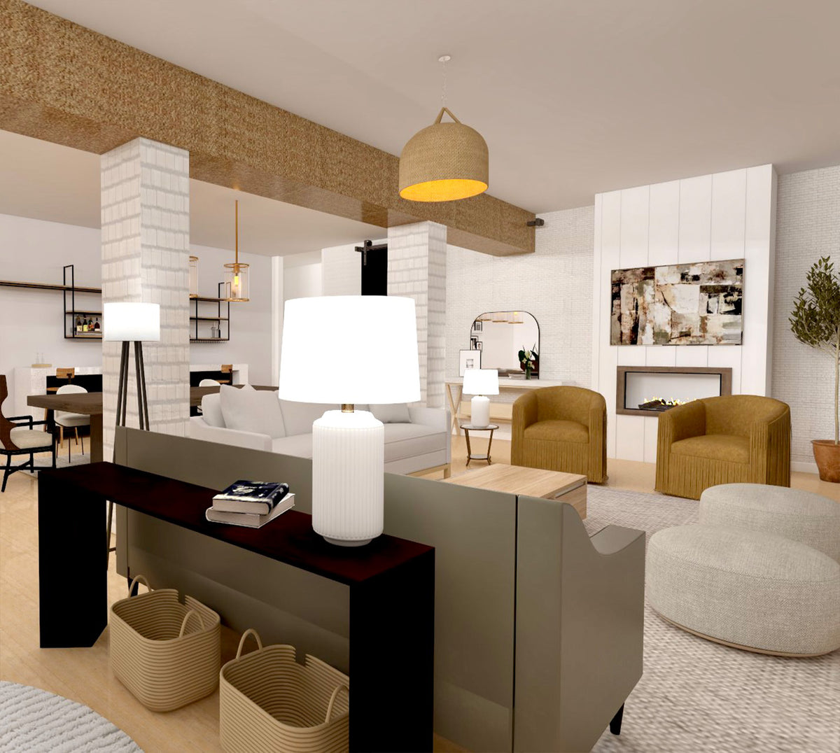 Modern Farmhouse Basement | E- Design – Handmade Haven