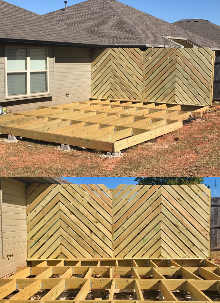 Chevron Privacy Wall for my DIY Floating Deck