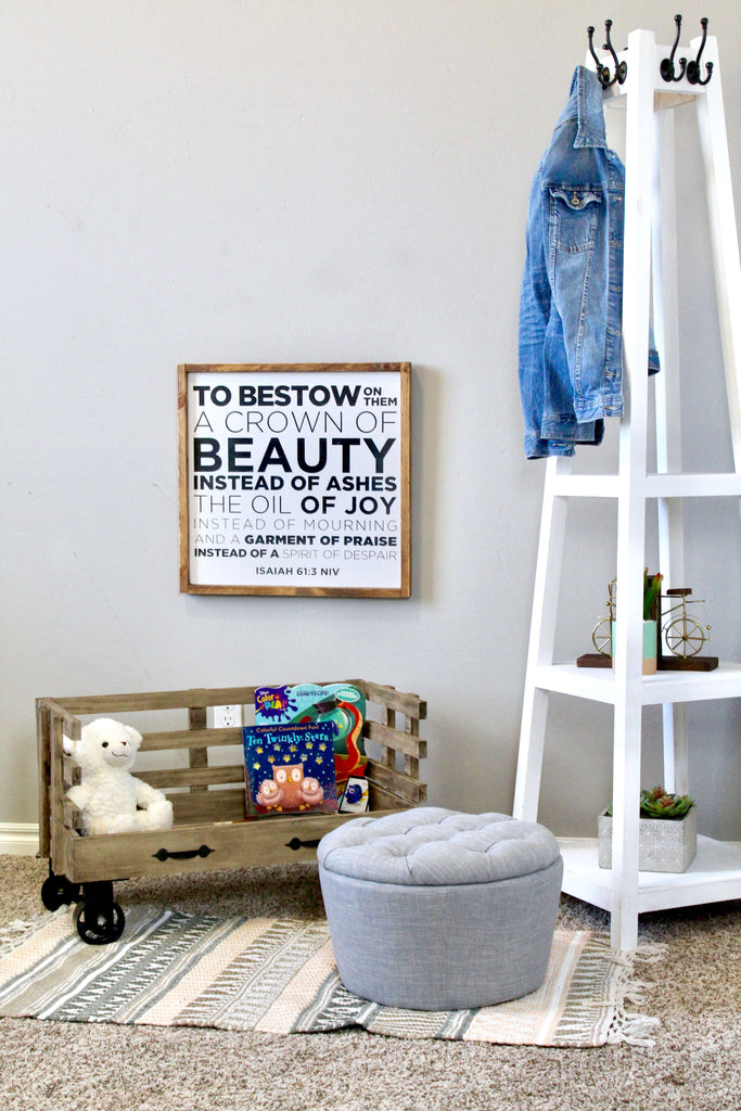 DIY Rolling Toy Cart with an Industrial Restoration Hardware Finish