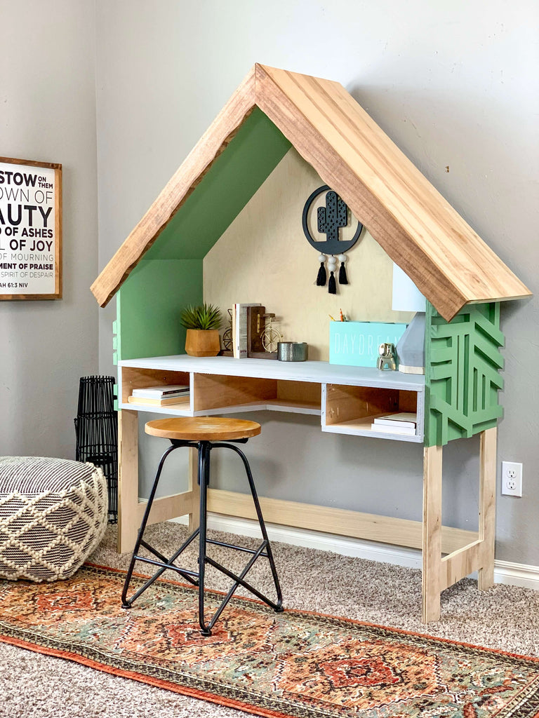 DIY House Frame Kid's Desk