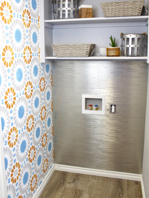 Peel and Stick Tile | Laundry Room Makeover