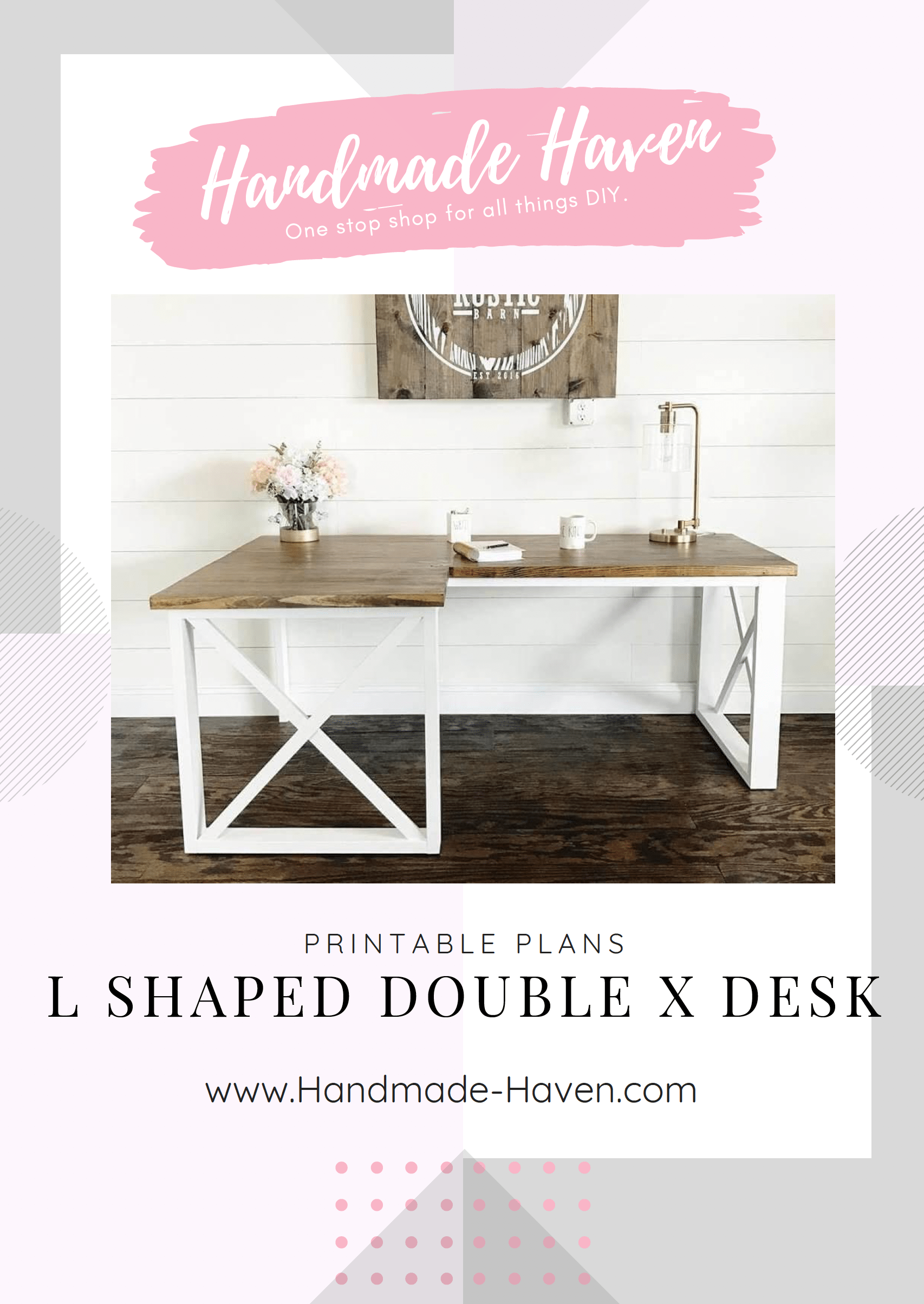 Handmade haven l shaped desk deals