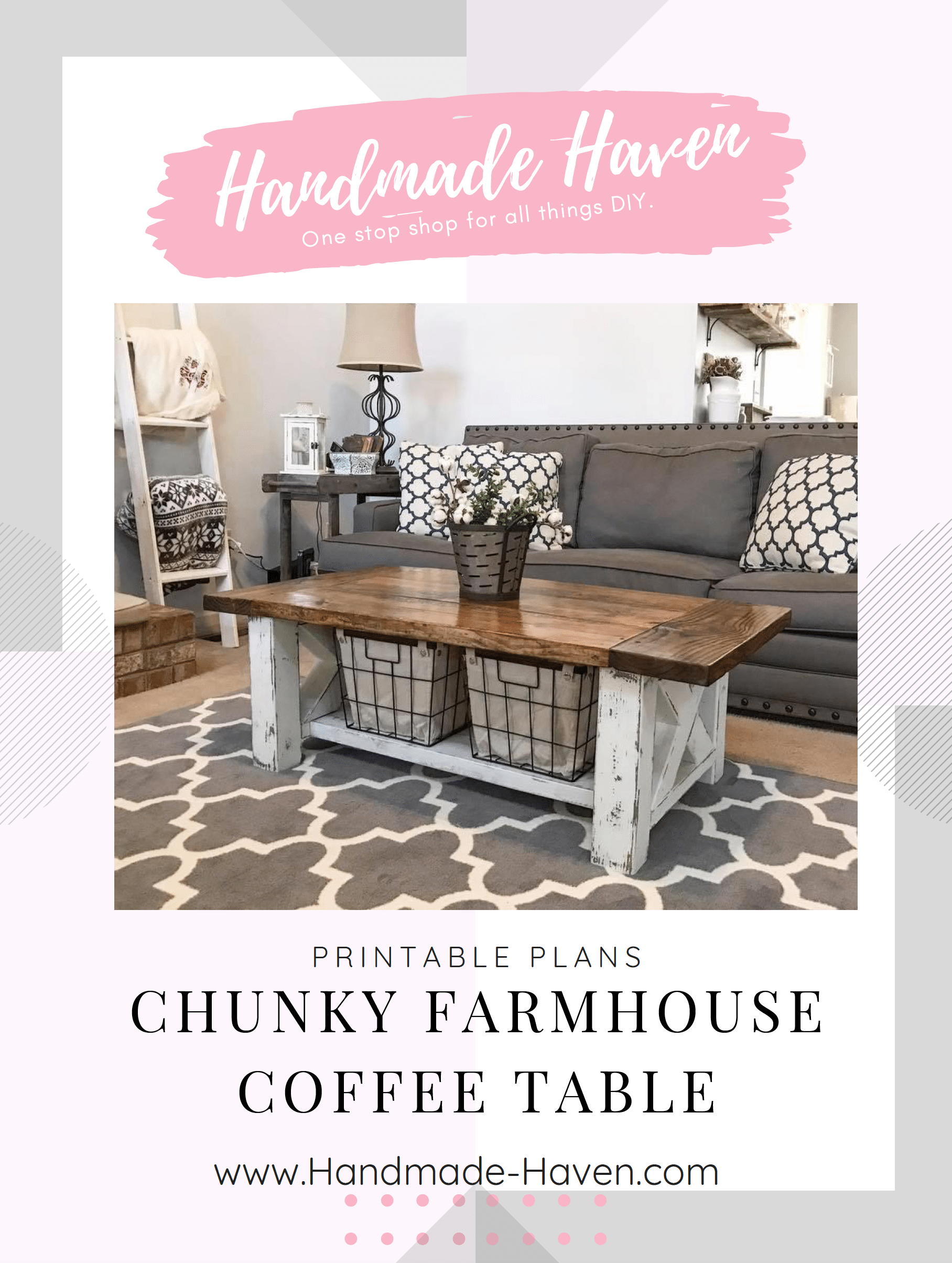 Handmade farmhouse coffee deals table