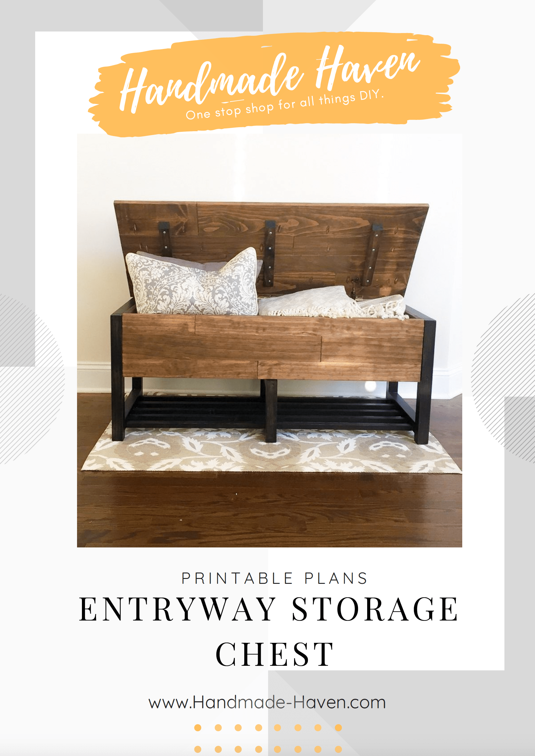 Entryway Storage Chest - Printable Plans – Handmade Haven